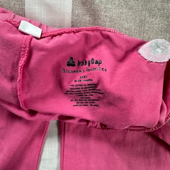 EUC Baby Gap Pink Wide Leg Comfy Toddler Pants Sz 18-24 mos - Picture 3 of 4